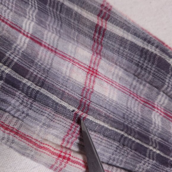 Sundance Beat Back Beauty Snap Shirt Womens XL Mixed Plaid Rayon Boho Western - Picture 14 of 16